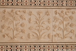 Wundervolle Blumenreliefs in Marmor gemeißelt - Taj Mahal