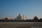 Taj Mahal vom Ufer das Yamuna-Rivers