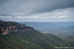 Blick vom Eagle Hwak Lookout auf die Three Sisters - Blue Mountains NP