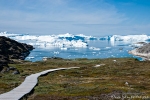 Hier mündet der Kangia-Fjord in die Diskobucht und hier stauen sich die Eisberge