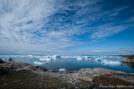 Blick auf die Eisberge der Diskobucht - Ilulissat