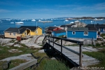 Erstaunlich, wie auf die unebenen Felsen gebaut wird - Ilulissat