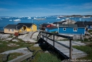 Erstaunlich, wie auf die unebenen Felsen gebaut wird - Ilulissat