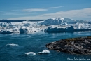 Eisbergstau am Ausgang des Kangia-Fjords