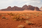 Es regnet im Wadi Rum und sofort kommen Sturzbäche von den Felsen