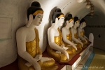 Buddhastatuen im Inneren der Shwegugale Pagode