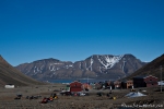 Blick auf den Fjord von Longyearbyen