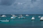 Unzählige Yachten im azurblauen Wasser - das ist Galapagos