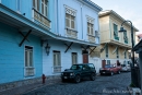 Restaurierte Häuser aus der Kolonialzeit im 