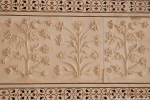 Wundervolle Blumenreliefs in Marmor gemeißelt - Taj Mahal, Agra